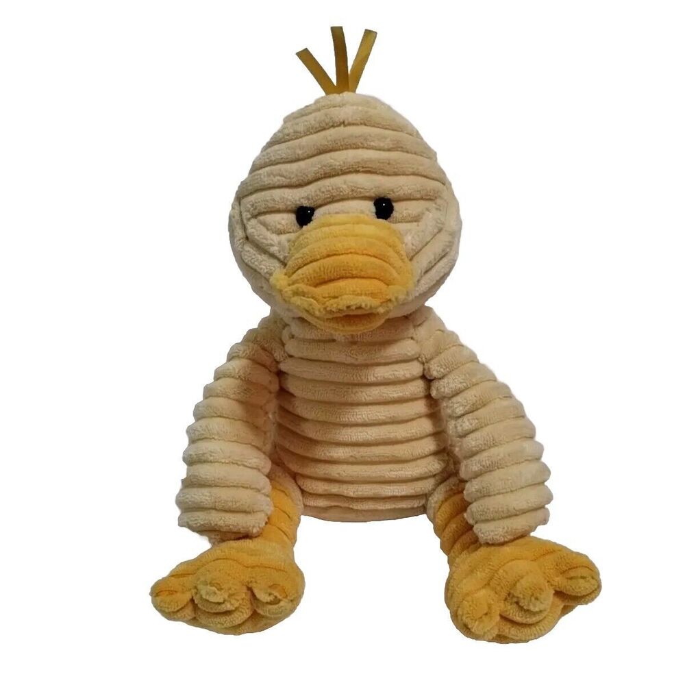 Apricot Lamb Yellow Corduroy Plush Duck 9" inch Soft Texture Cuddly Plastic Eyes